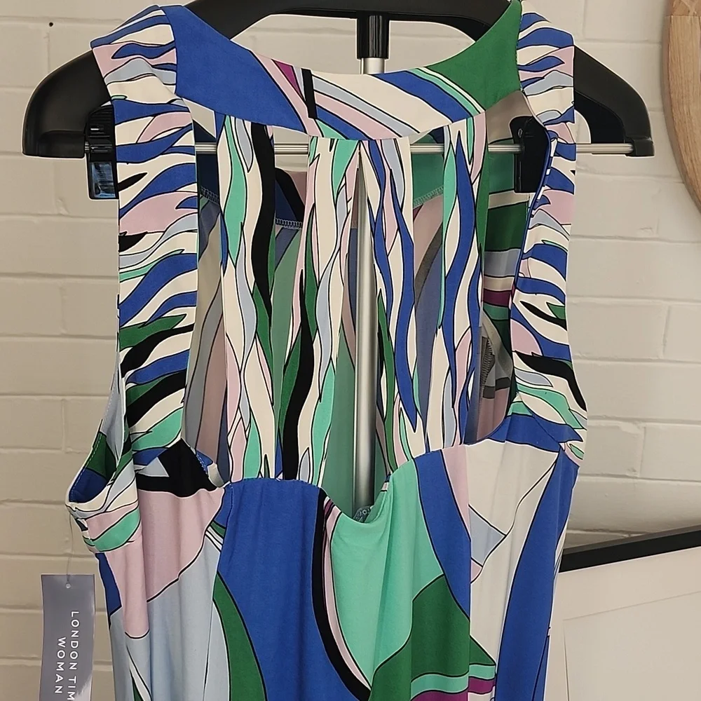 London Times Multicolor Abstract Dress, 2x - Picture 5 of 9